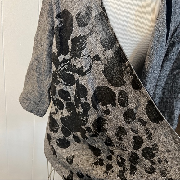 Mara Gibbucci grey linen open jacket - Picture 4 of 7